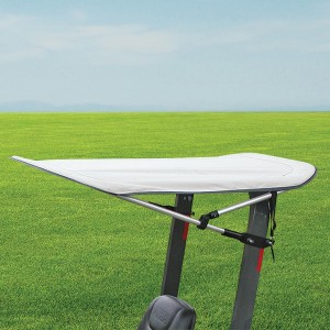 Narrow Folding Sunshade in Gray for Tractors and Mowers